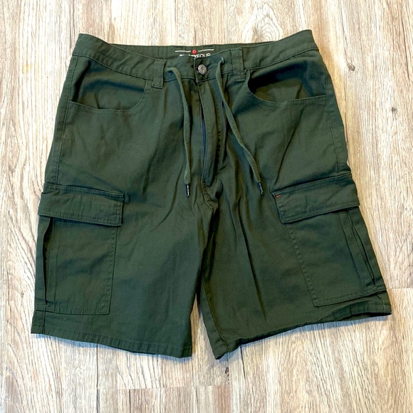 Green size 34 mens cargo shorts - Picture 1 of 4